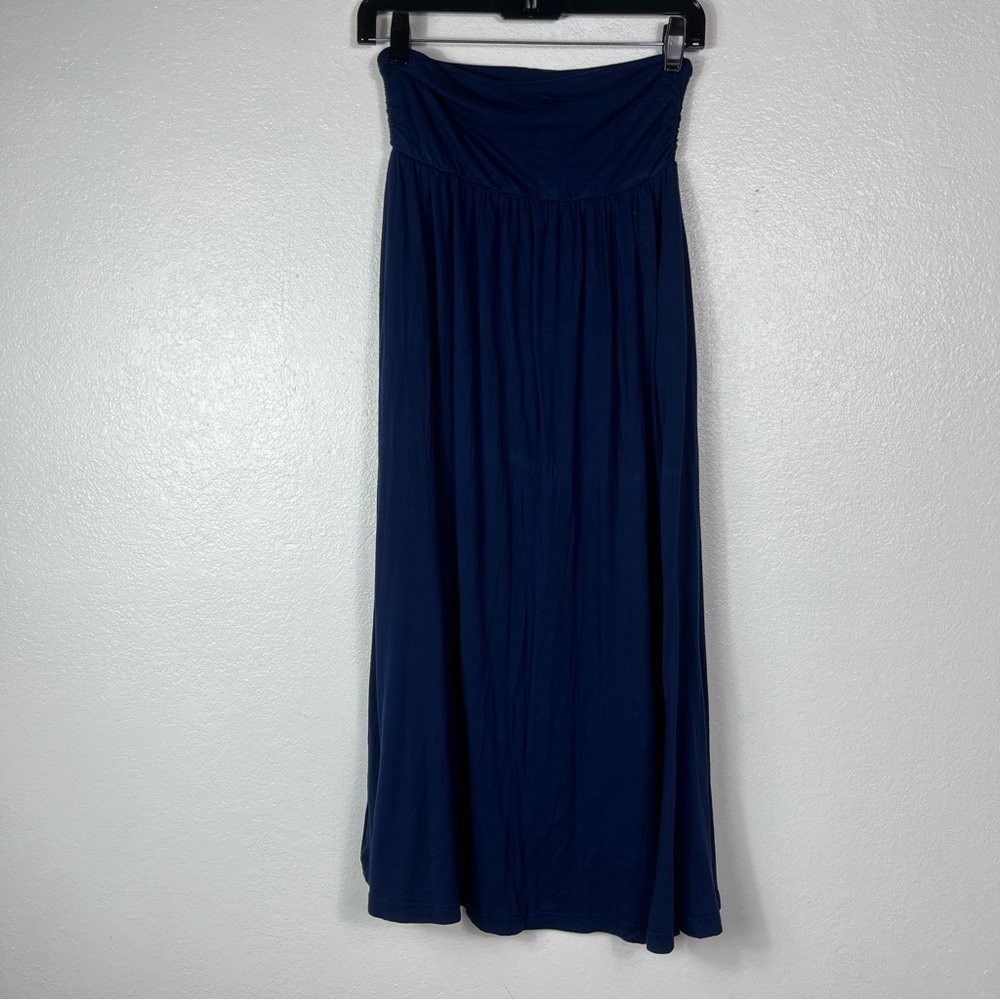 Trendy united navy blue maxi skirt with pockets size small